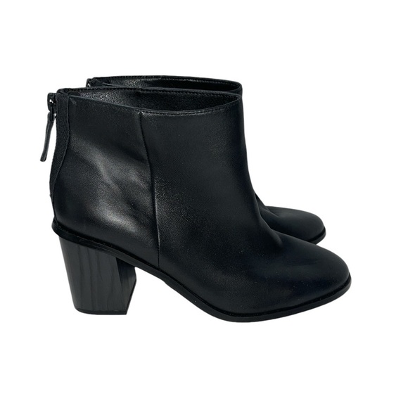 Splendid Women's Boots Size 8.5M Black Leather Upper Ankle Back Zip "Magnolia" - Picture 1 of 8